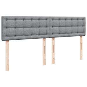Box spring postel s matrací světle šedá 180 x 200 cm textil - obrázek 7