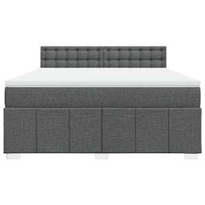 Box spring postel s matrací tmavě šedá 180x200 cm textil - obrázek 4