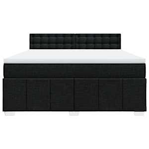 Box spring postel s matrací černá 180x200 cm textil - obrázek 4