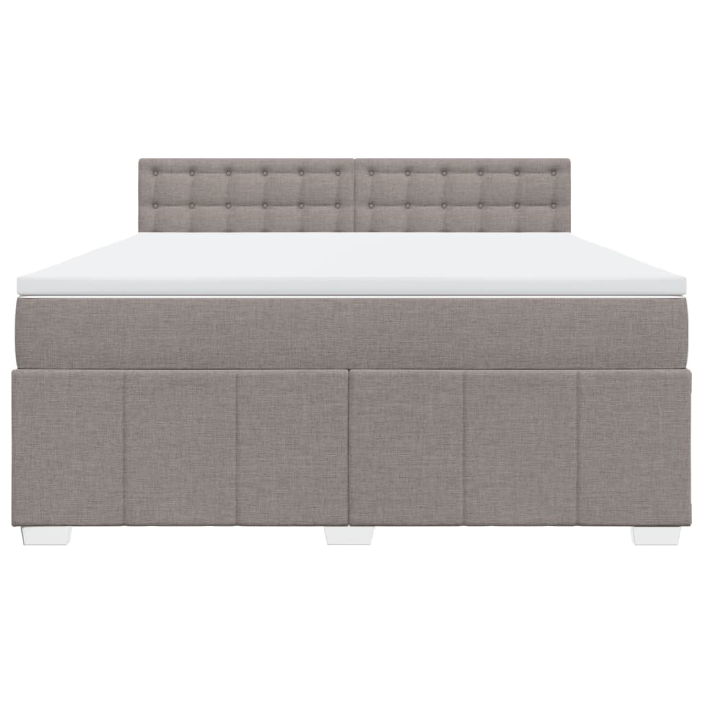 vidaXL Boxspring met matras stof taupe 180x200 cm, foto 4