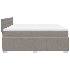 Box spring postel s matrací taupe 180x200 cm textil - obrázek 5