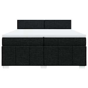 Box spring postel s matrací černá 200x200 cm textil - obrázek 4