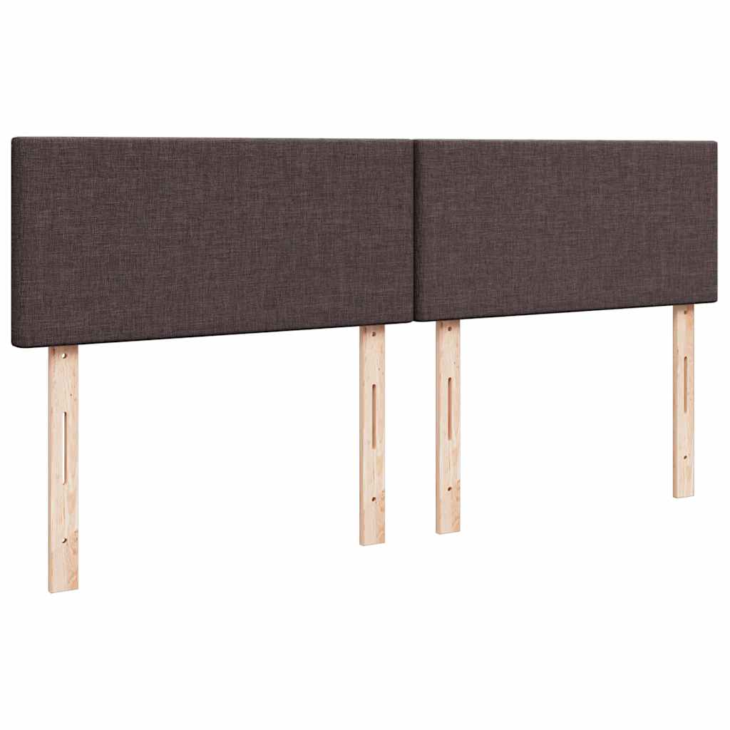 vidaXL Boxspring met matras stof donkerbruin 200x200 cm bruin, foto 4