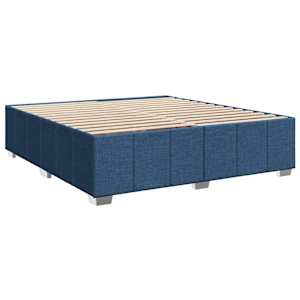 Box spring postel s matrací modrá 200x200 cm textil - obrázek 9