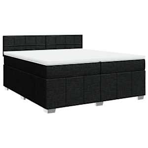 Box spring postel s matrací černá 200x200 cm textil - obrázek 2