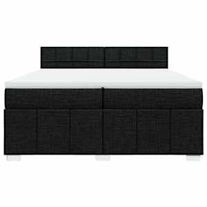 Box spring postel s matrací černá 200x200 cm textil - obrázek 4