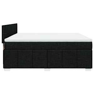 Box spring postel s matrací černá 200x200 cm textil - obrázek 5