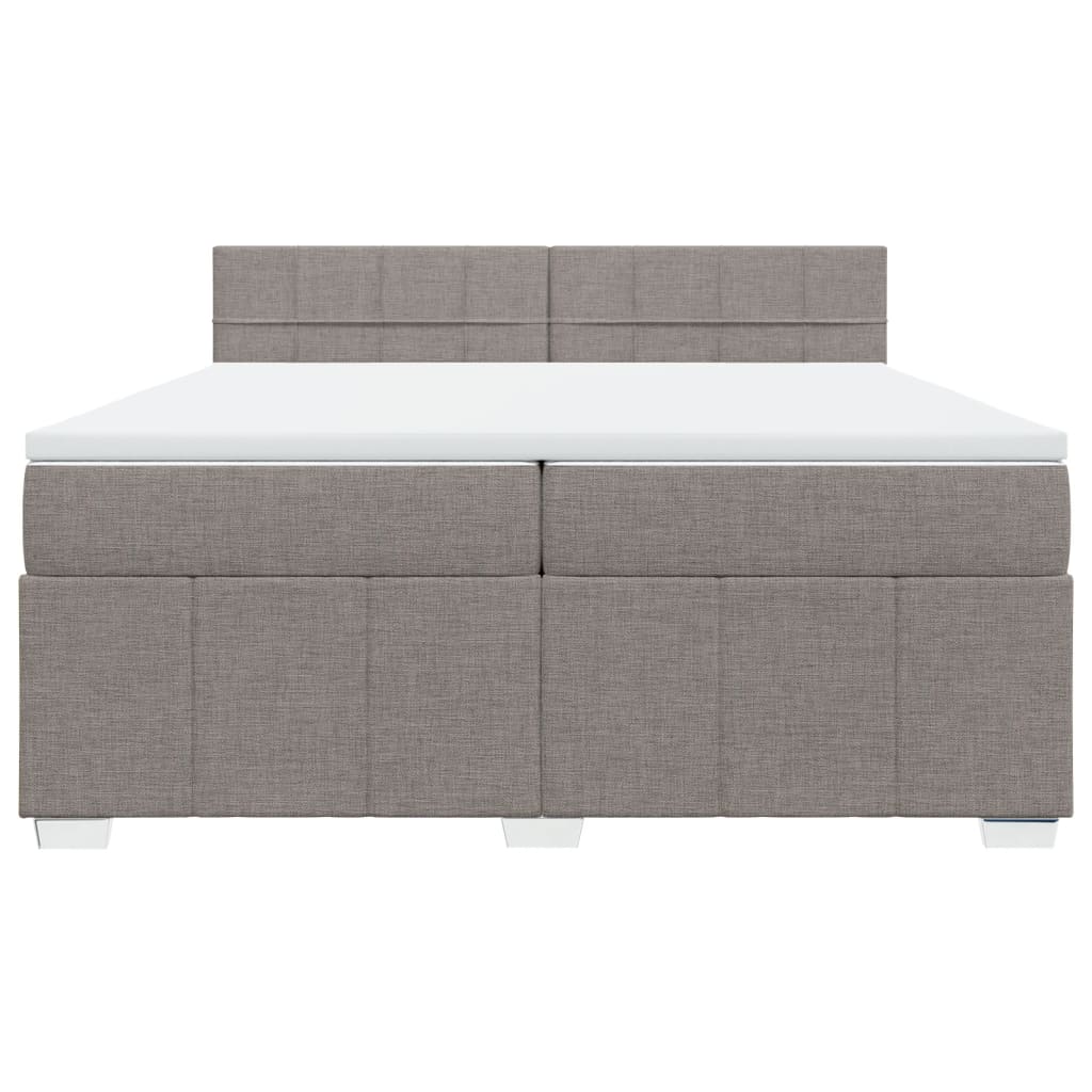 vidaXL Boxspring met matras stof taupe 200x200 cm, foto 4