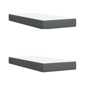 Box spring postel s matrací tmavě šedá 200x200 cm textil - obrázek 9