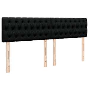 Box spring postel s matrací černá 200x200 cm textil - obrázek 7