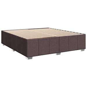 Box spring postel s matrací tmavě hnědá 200x200 cm textil - obrázek 8