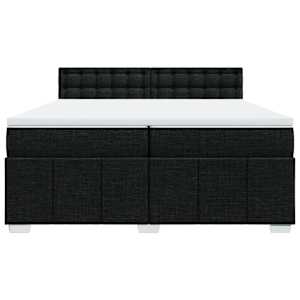Box spring postel s matrací černá 200x200 cm textil - obrázek 4