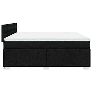Box spring postel s matrací černá 200x200 cm textil - obrázek 5