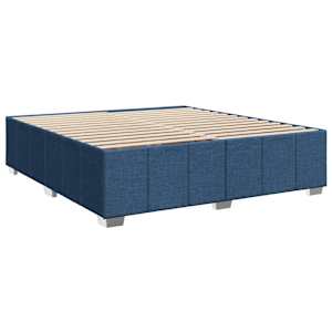 Box spring postel s matrací modrá 200x200 cm textil - obrázek 8