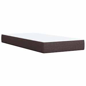 Box spring postelja z vzmetnico temno rjava 80x200 cm blago - slika 9