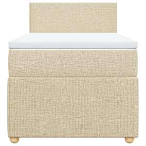 Box spring postel s matrací krémová 80 x 200 cm textil - obrázek 4
