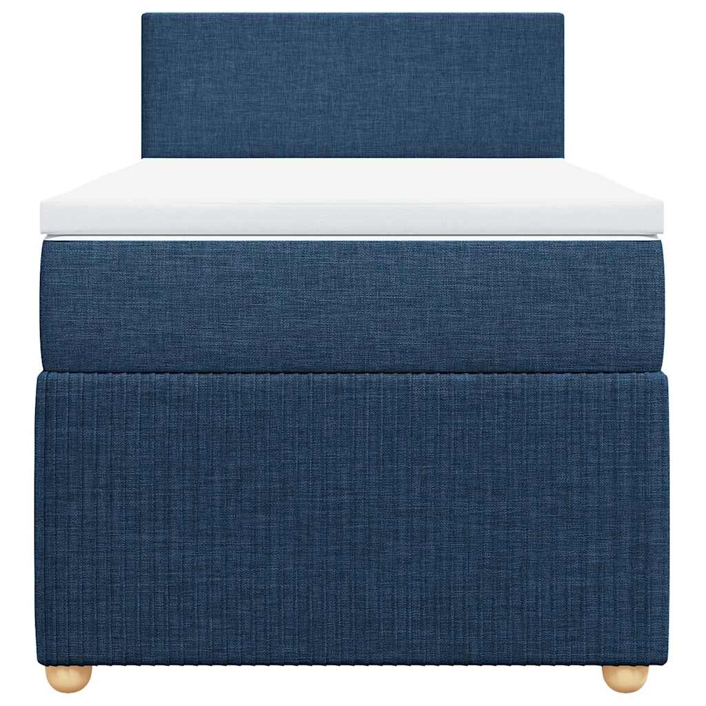 vidaXL Boxspring met matras stof blauw 80x200 cm, foto 4