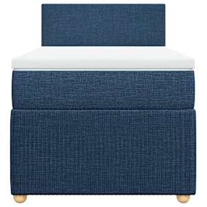 Box spring postel s matrací modrá 80x200 cm textil - obrázek 4