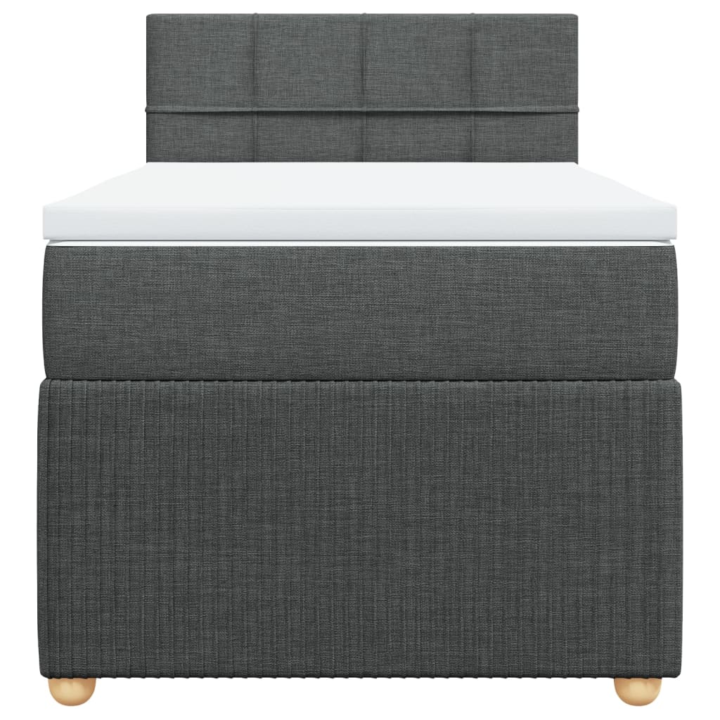 vidaXL Boxspring met matras stof donkergrijs 80x200 cm grijs, foto 4