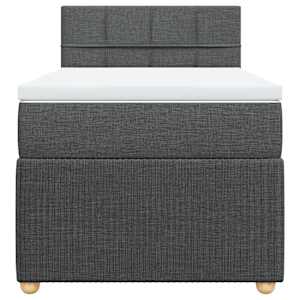 Box spring postel s matrací tmavě šedá 80 x 200 cm textil - obrázek 4
