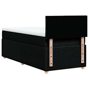 Box spring postel s matrací černá 80 x 200 cm textil - obrázek 6