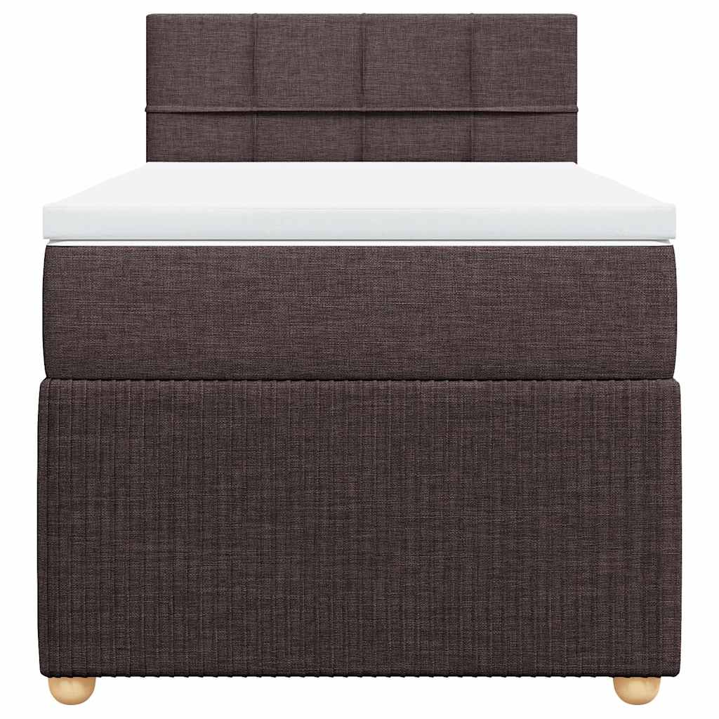 vidaXL Boxspring met matras stof donkerbruin 80x200 cm bruin, foto 4