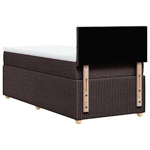Box spring postel s matrací tmavě hnědá 80x200 cm textil - obrázek 6