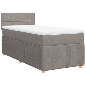 Box spring postel s matrací taupe 80x200 cm textil - obrázek 2