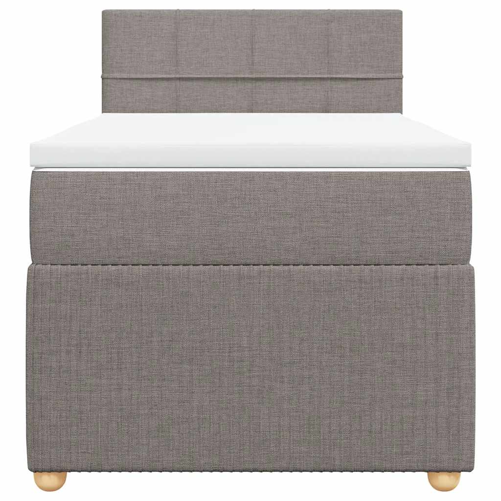 vidaXL Boxspring met matras stof taupe 80x200 cm, foto 4
