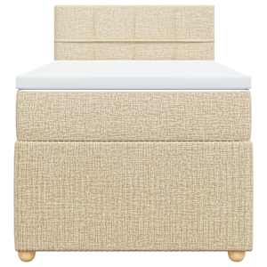 Box spring postel s matrací krémová 80 x 200 cm textil - obrázek 4