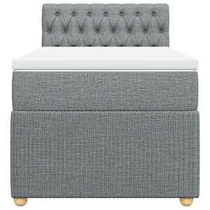 Box spring postel s matrací světle šedá 80 x 200 cm textil - obrázek 4