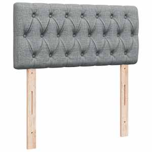Box spring postel s matrací světle šedá 80 x 200 cm textil - obrázek 7