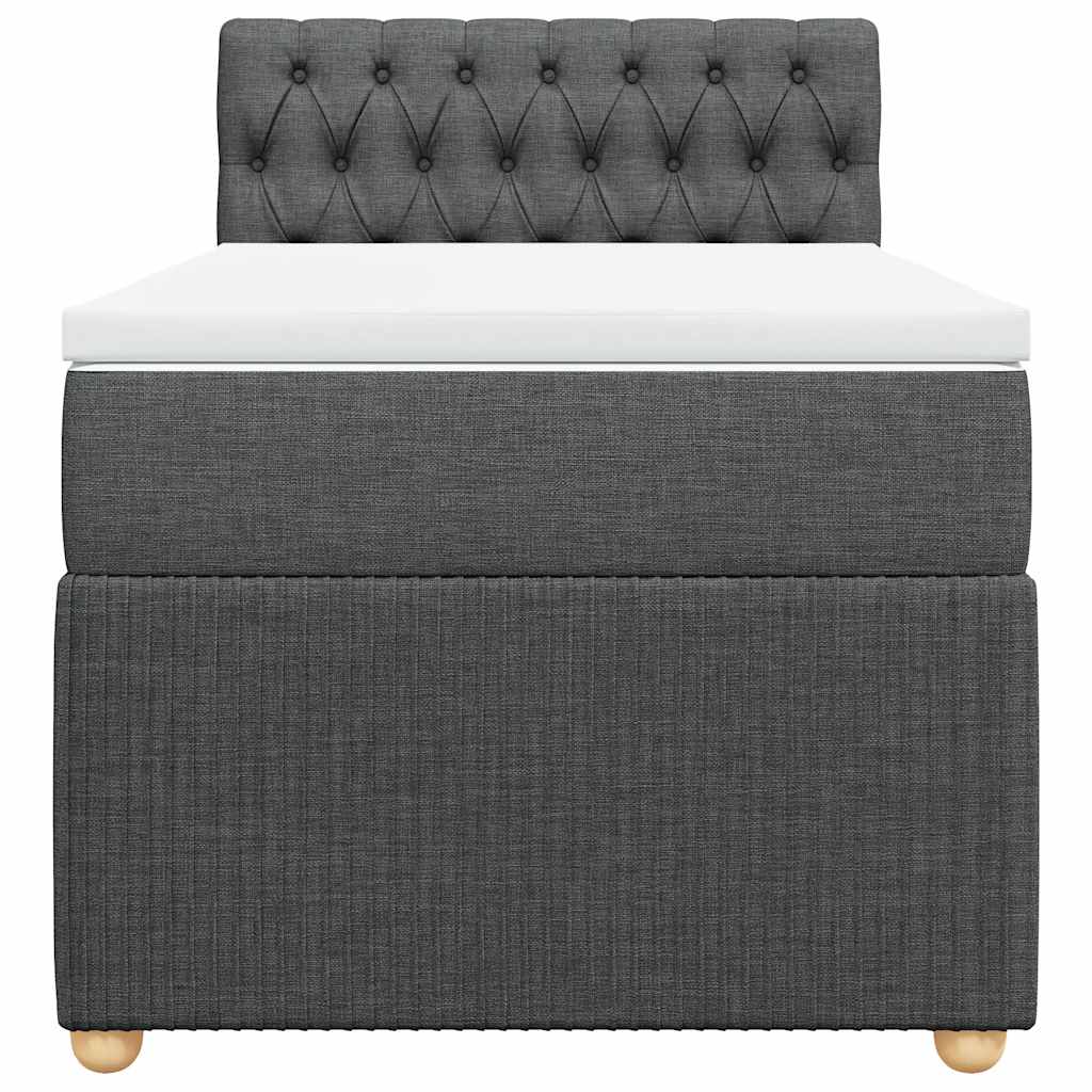 vidaXL Boxspring met matras stof donkergrijs 80x200 cm grijs, foto 4