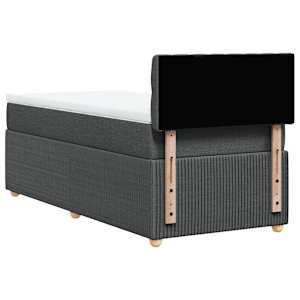 Box spring postel s matrací tmavě šedá 80 x 200 cm textil - obrázek 6