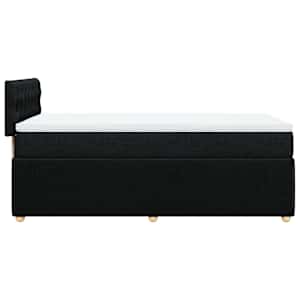 Box spring postel s matrací černá 80 x 200 cm textil - obrázek 5