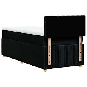 Box spring postel s matrací černá 80 x 200 cm textil - obrázek 6
