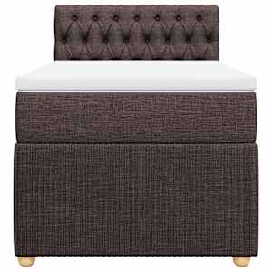 Box spring postel s matrací tmavě hnědá 80x200 cm textil - obrázek 4