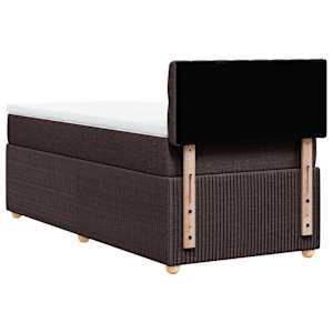 Box spring postel s matrací tmavě hnědá 80x200 cm textil - obrázek 6