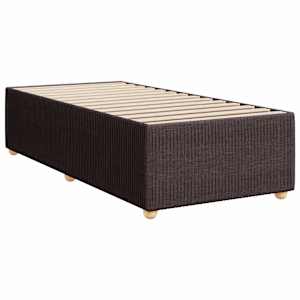 Box spring postelja z vzmetnico temno rjava 80x200 cm blago - slika 10