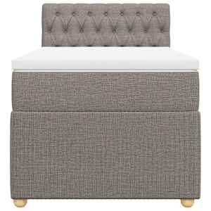 Box spring postel s matrací taupe 80x200 cm textil - obrázek 4