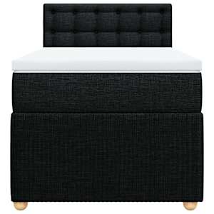 Box spring postel s matrací černá 80 x 200 cm textil - obrázek 4