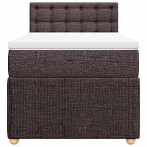 Box spring postel s matrací tmavě hnědá 80x200 cm textil - obrázek 4