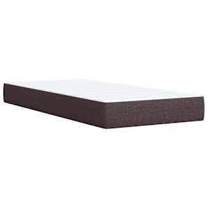 Box spring postelja z vzmetnico temno rjava 80x200 cm blago - slika 9
