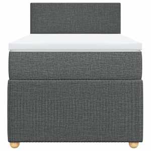 Box spring postel s matrací tmavě šedá 90x190 cm textil - obrázek 4