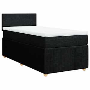 Box spring postel s matrací černá 90x190 cm textil - obrázek 2
