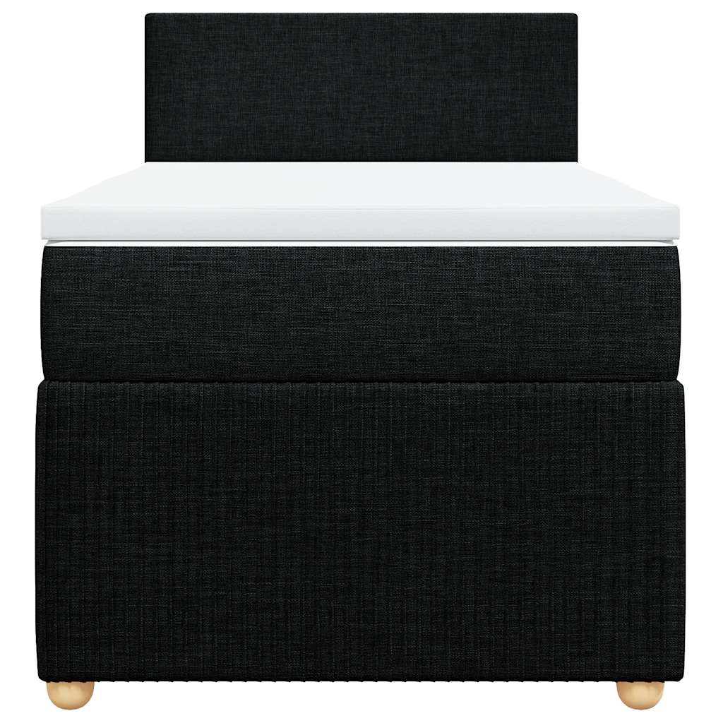 vidaXL Boxspring met matras stof zwart 90x190 cm, foto 4