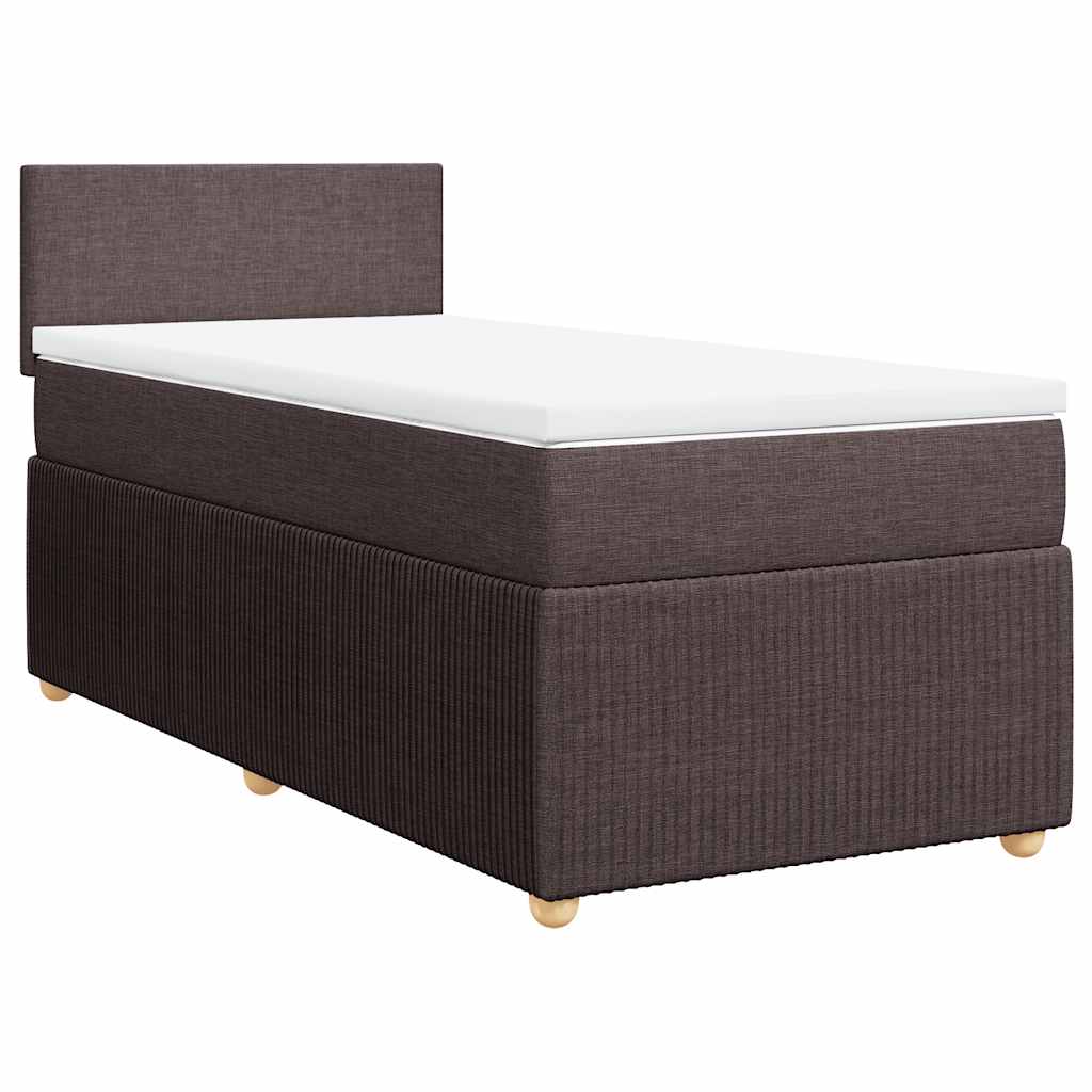 Thumbnail - vidaXL Boxspringbett mit Matratze Dunkelbraun 90x190 cm Stoff