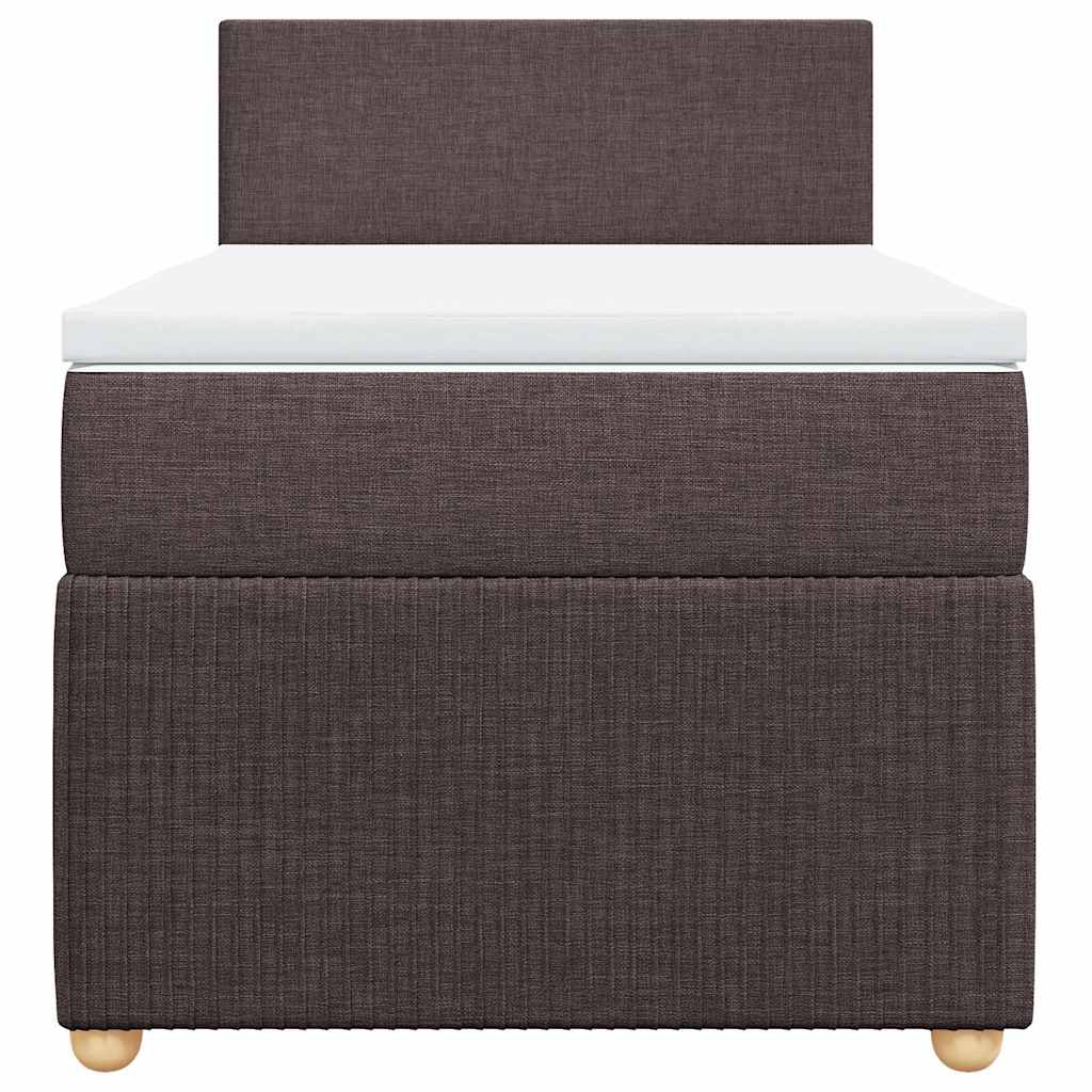 vidaXL Boxspring met matras stof donkerbruin 90x190 cm bruin, foto 4