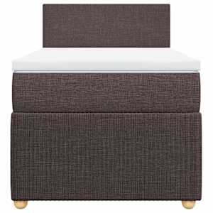 Box spring postel s matrací tmavě hnědá 90x190 cm textil - obrázek 4