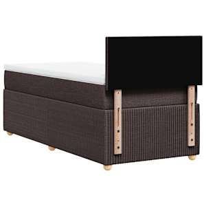 Box spring postel s matrací tmavě hnědá 90x190 cm textil - obrázek 6
